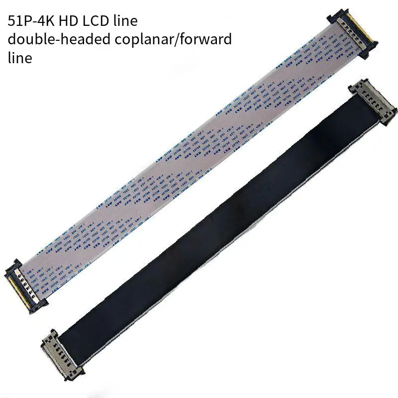

4K FFC flexible cable V-by-One HD LCD line 51P double-headed coplanar line 0.5MM spacing