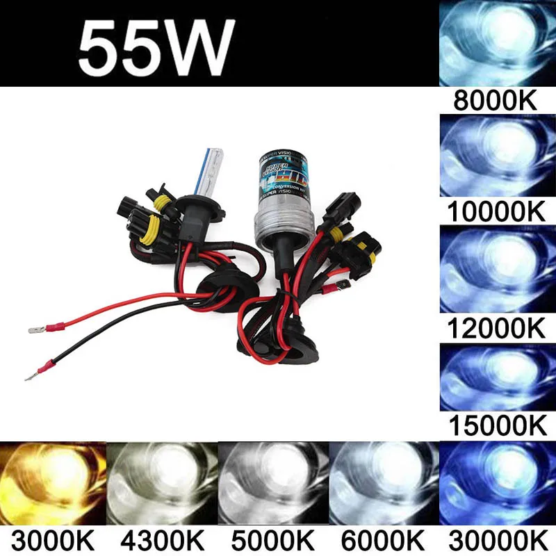 

2X 55W Xenon Kit Car Headlight Bulbs H7 H11 H8 880 9005 Hb3 9006 Hb4 H1 Hid DC 12V Fog Light Auto Head Lamp 3000k 6000k 12000k