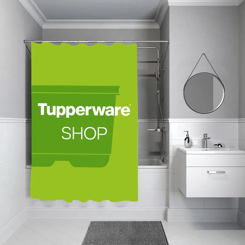 Водонепроницаемая Занавеска Для Душа Ванной Комнаты Тканевая Посуда Складная