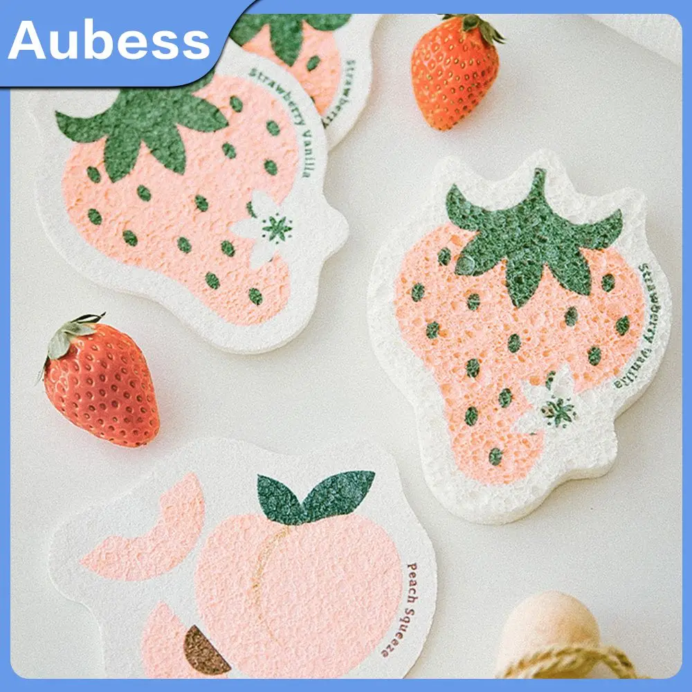 

Reusable Cleaning Sponge Multipurpose Compressed Sponges Dual-sided Kitchen Sponge Wood Pulp Sponge