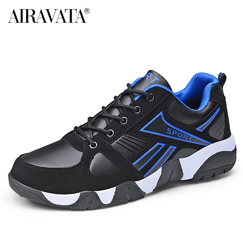 Women Walking Shoes Comfortable Black Artificial Leather Men Sneakers Outdoor Leisure Cushioning Couple Footwear Size 36-45