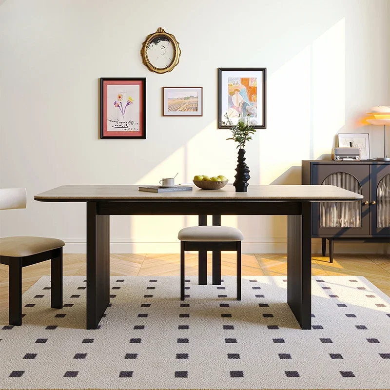 Французский винтажный обеденный стол в стиле рок итальянский минималистичный