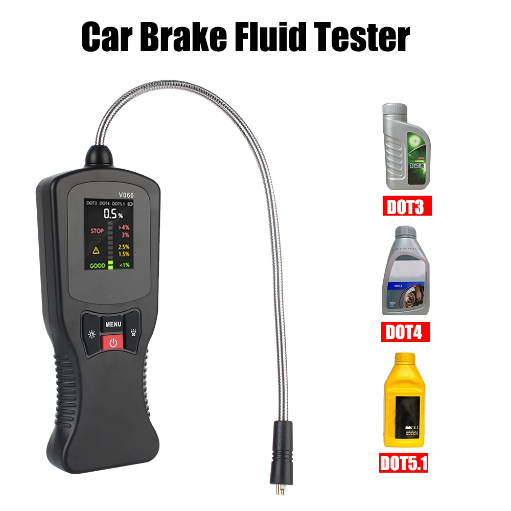 

High Precision Universal DOT3 DOT4 DOT5.1 Portable Digital Car Brake Fluid Tester Liquid Detection Oil Test with LED Indicator