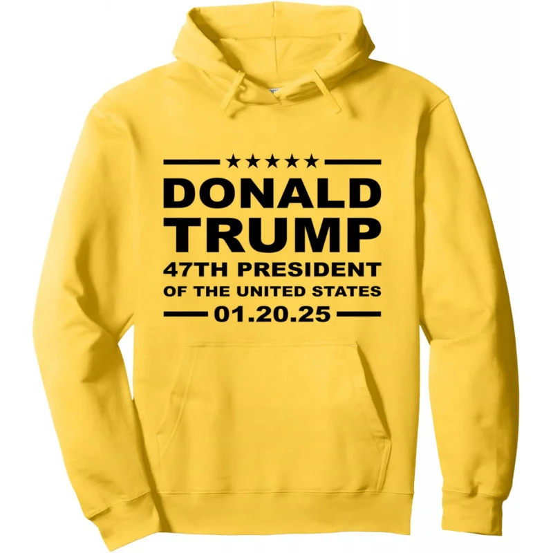 Мужская толстовка с капюшоном Prezydent Trump's 47th