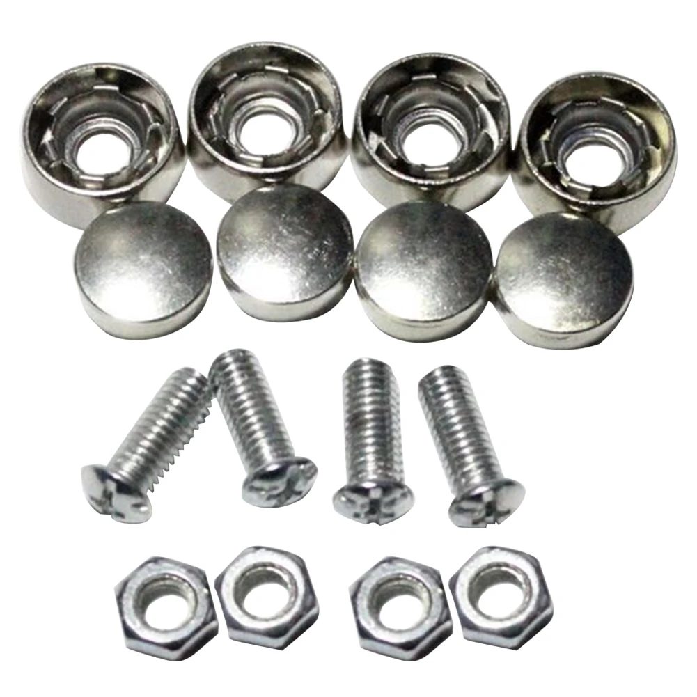 

4pcs Hardware Anti Theft Accessories Universal Frame License Plate Screw Auto Security Bolts Tool Zinc Alloy Anti-steal Car