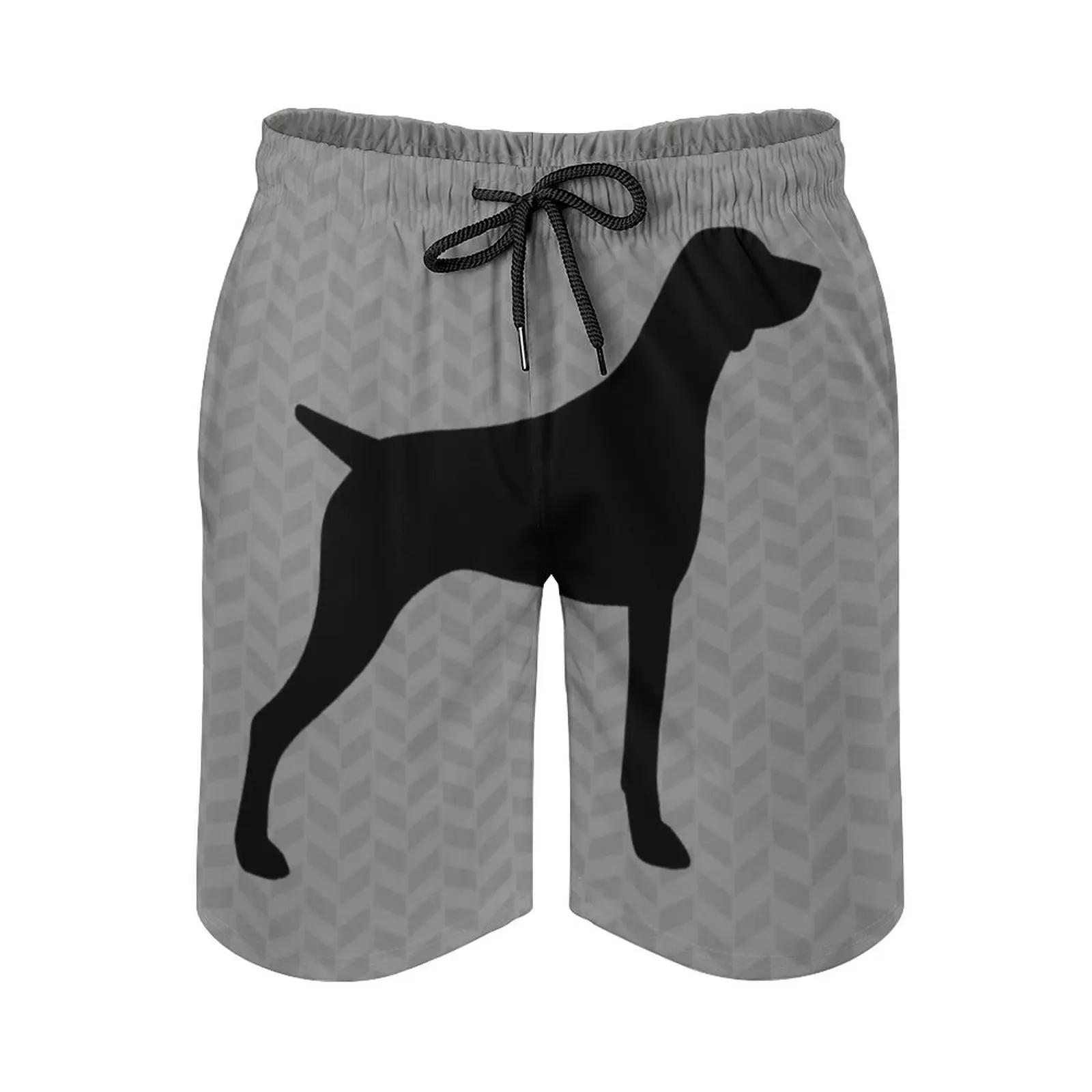 

German Shorthaired Pointer Silhouette ( S ) Men'S Beach Shorts Swim Trunks With Pockets Mesh Lining Surfing German Shorthaired
