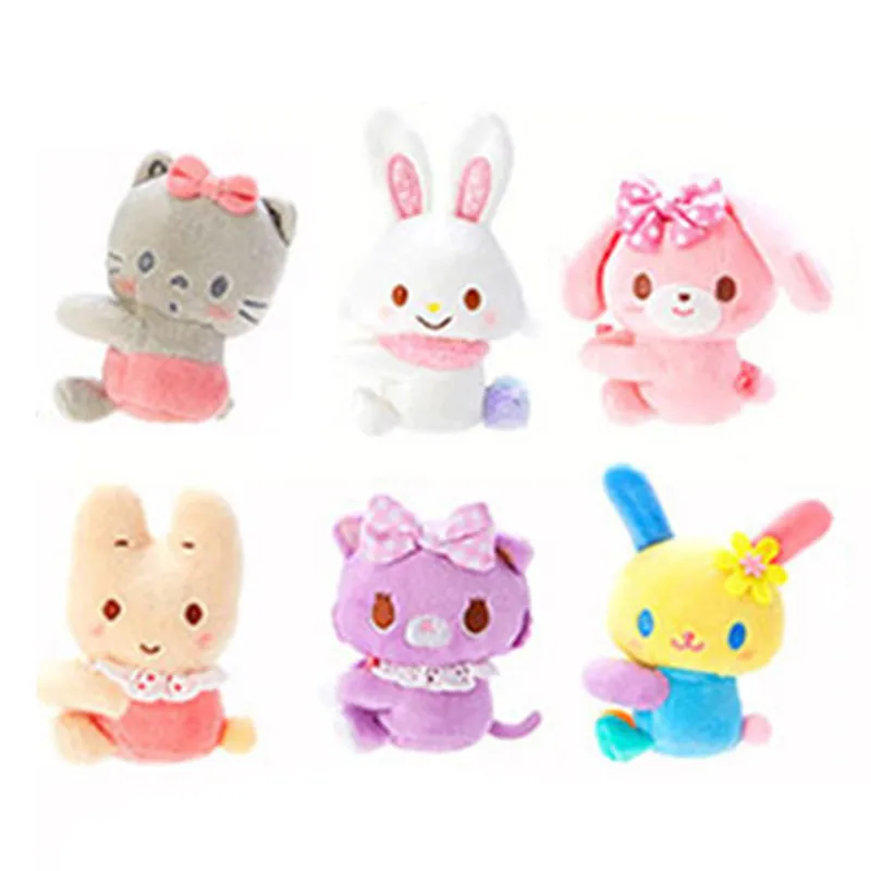 Cogimyun Bonbonribbon Usahana Bunny Plush Clip Kawaii Stuff Cute Plushie Kids Toys for Girls Children Small Gift