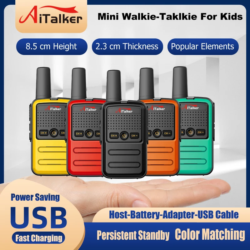 2pcs Mini UHF 400-470MHz Tablet Two Way Radio Transceiver Talk With Original BAOFENG Walkie Talkie Talki Walki