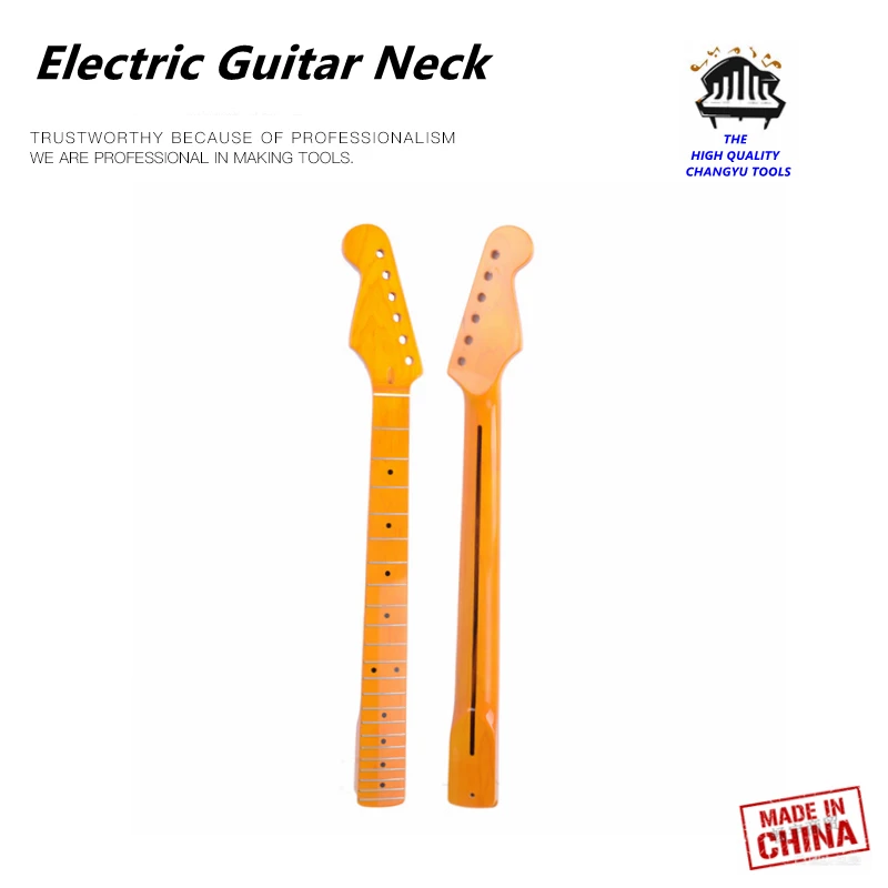 New Electric Guitar Neck Deep gold oil light maple DIY Fende r ST left backhand style 22Fret Guitar accessories part