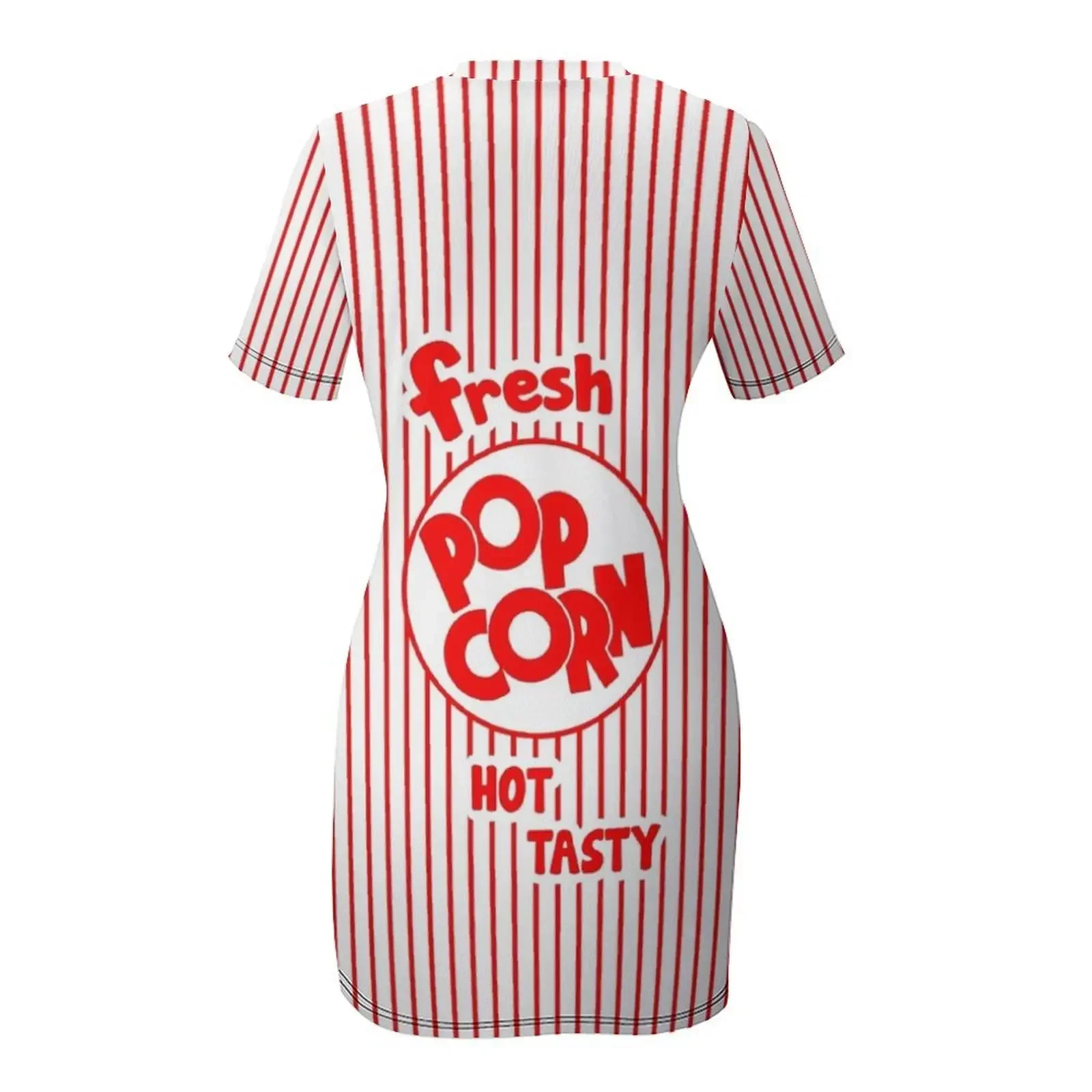 Фото Платье с коротким рукавом Popcorn Bag [Roufxis-Rb] – Элегантные женские комплекты для танцев, летнее платье, модная женская одежда 2026 года №5