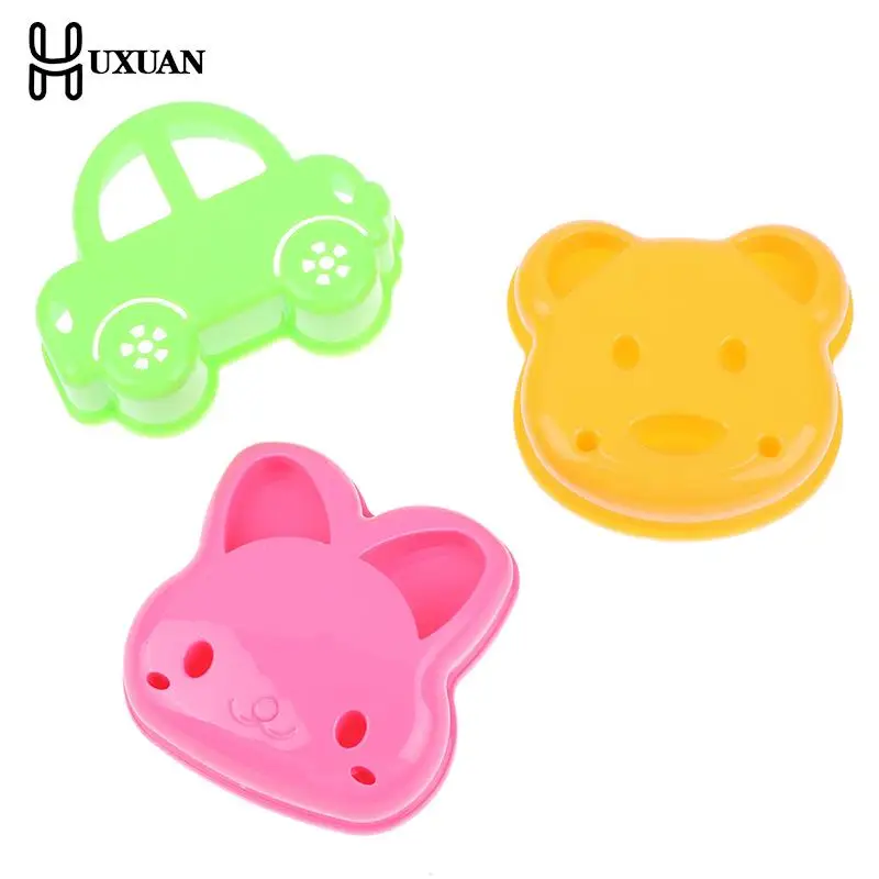 Sandwich Mould Bear Cat Rabbit Car Shaped Bread Mold Cake Biscuit Embossing Device Crust Cookie Cutter Baking Pastry Tools