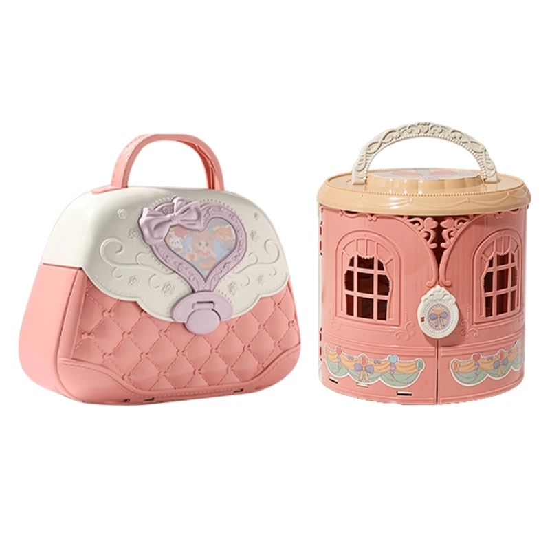 

Suitcase Dollhouse Children Handbag House Toy Assembly Set Toy Model Building