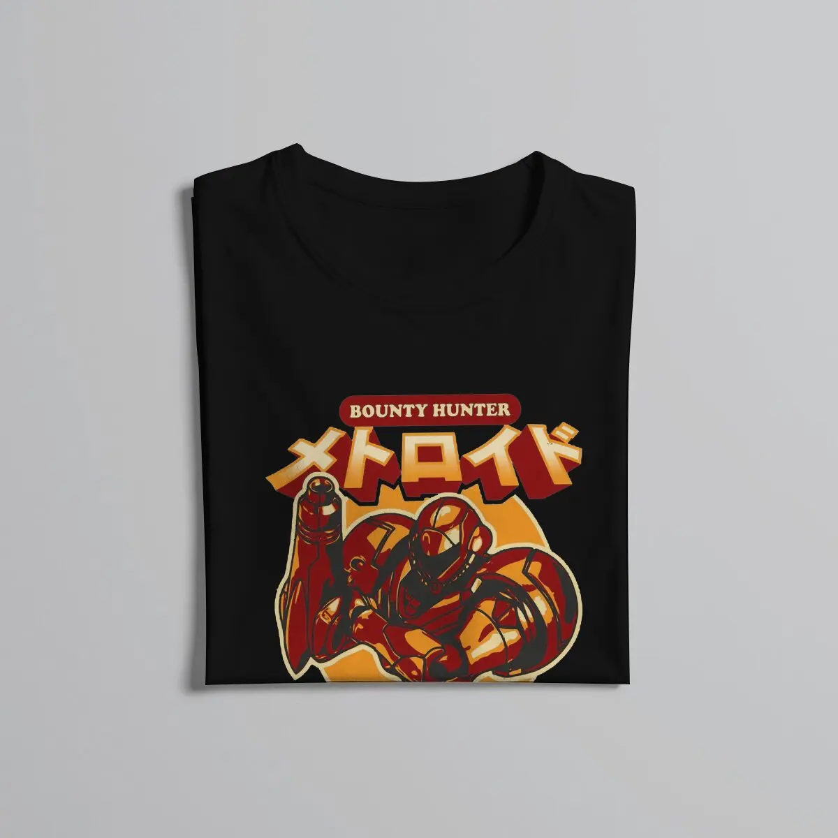 Футболка Metroid Game Bounty Hunter Мужская винтажная рубашка полиэстер короткий рукав