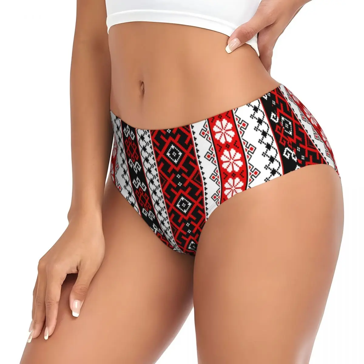Женские трусики с украинской традиционной вышивкой на заказ женское эластичное
