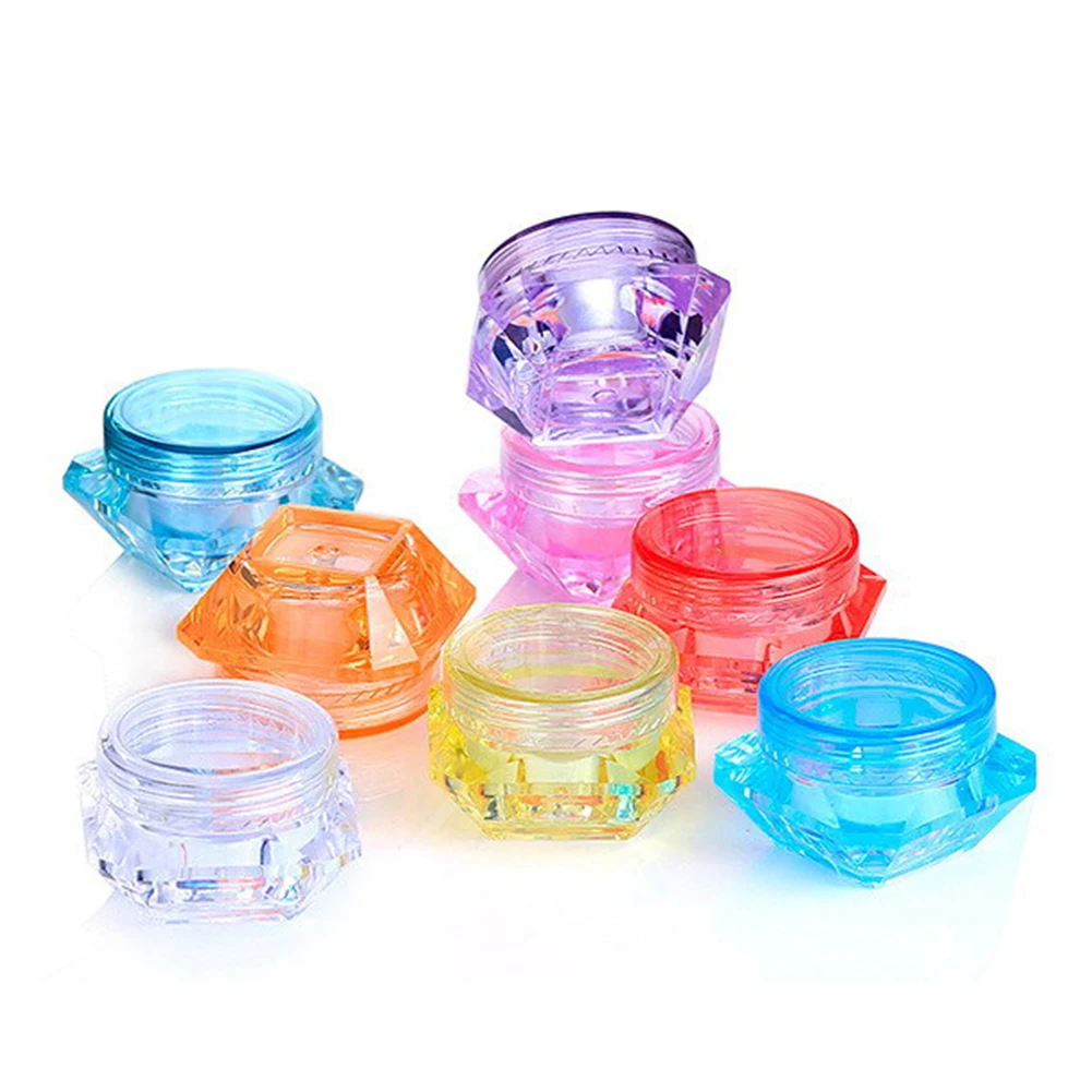 

10pcs 3g 5g Eyeshadow Lip Toner Empty Cosmetic Makeup Jar Pots Container Diamond Bottle Gram Sample Balm Powder Mini Refillable