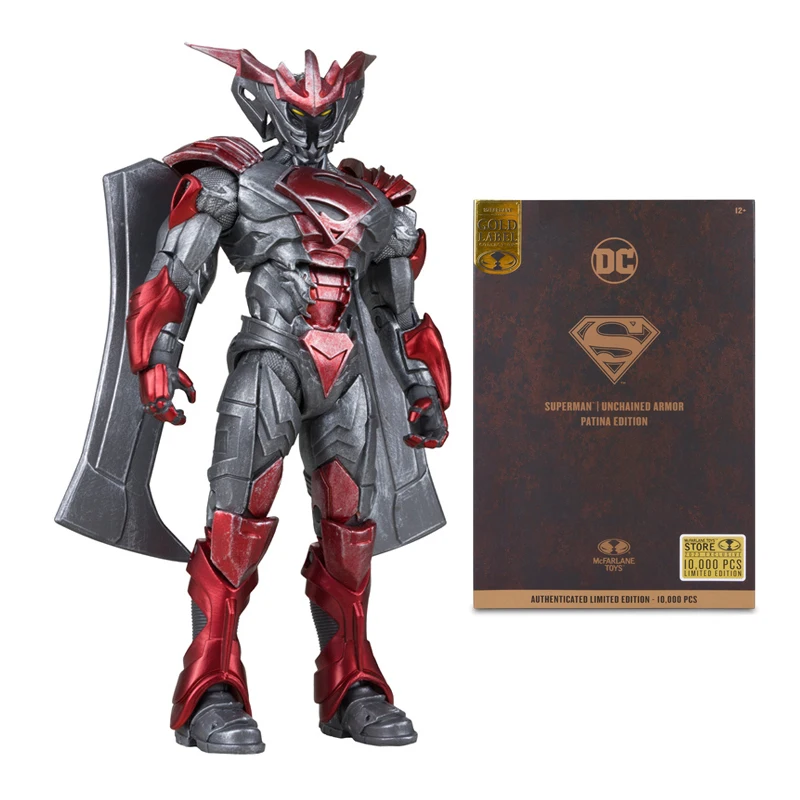 

Оригинальная разносторонняя экшн-фигурка игрушки Mcfarlane DC с суперменом (без цепочек) патина (Золотая этикетка), коллекционная игрушка в подарок