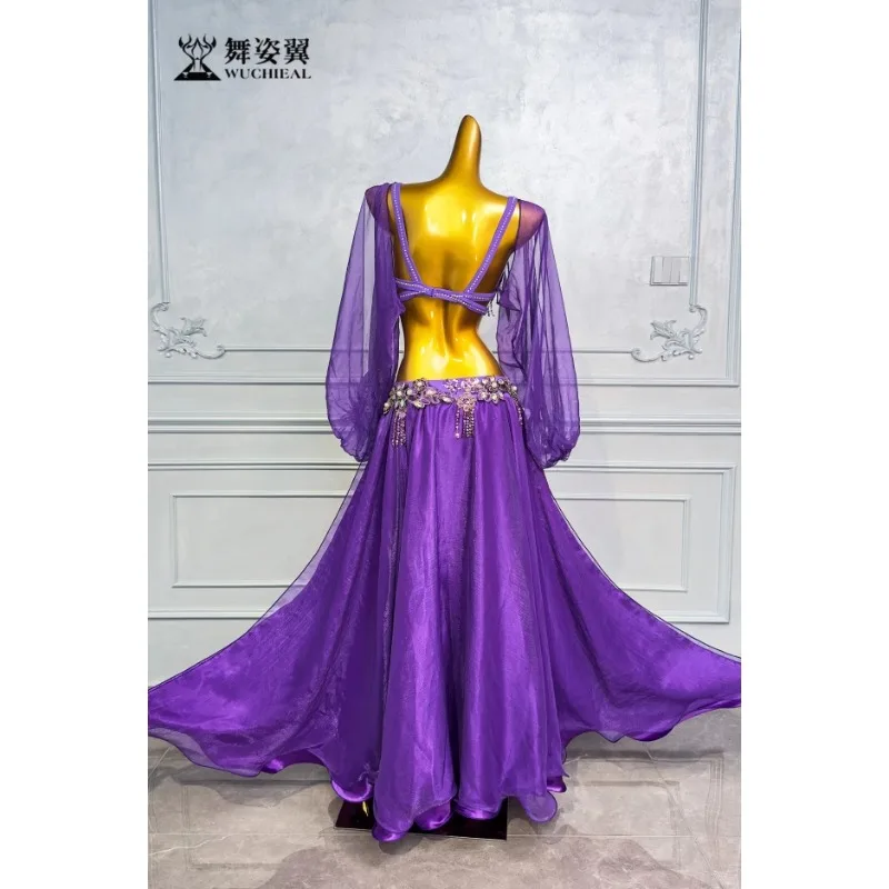 Костюм для танца живота тренировочное платье новинка 2024 комплект с бриллиантами