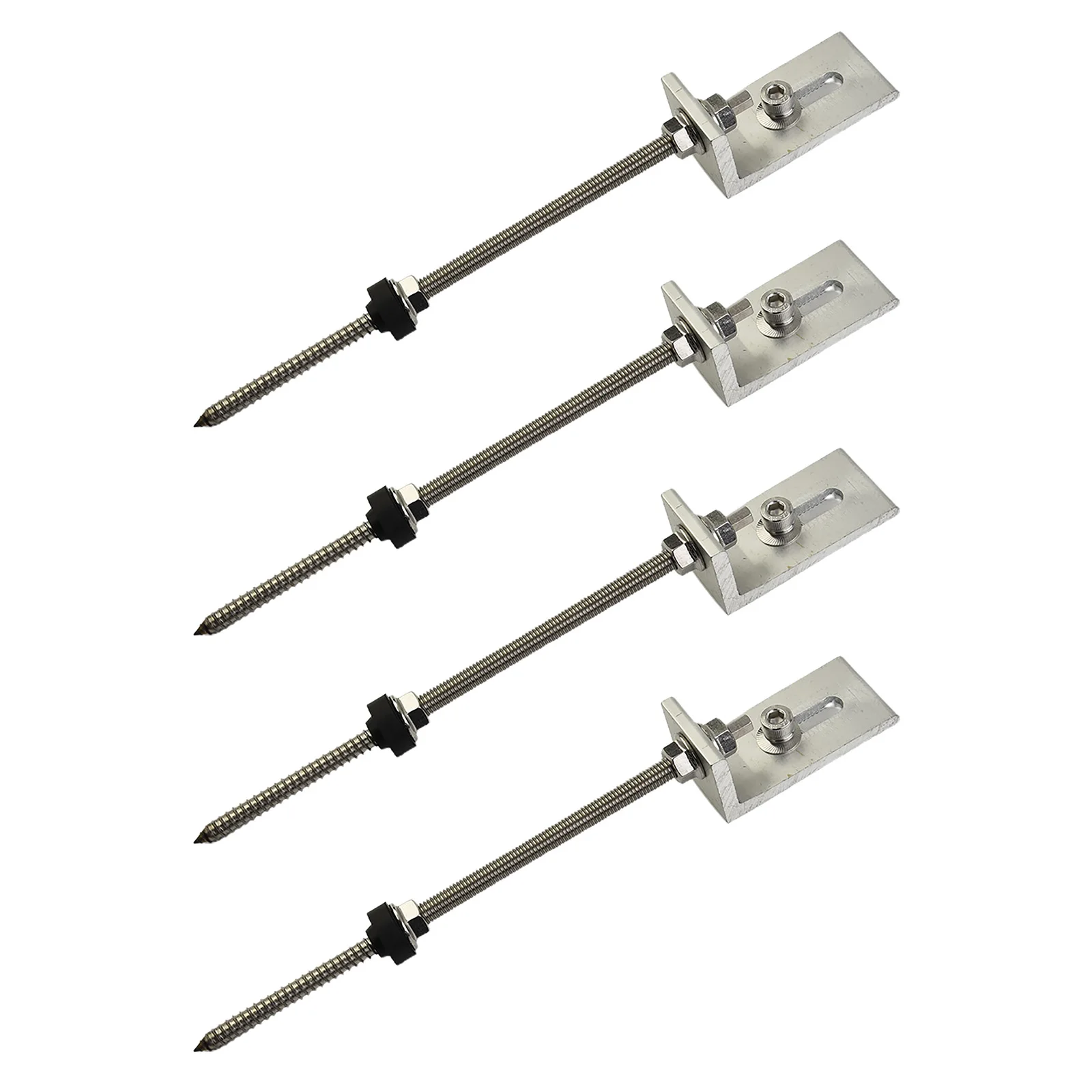 Кронштейны Винты для столба Серебристые солнечные трапециевидные с L-образным