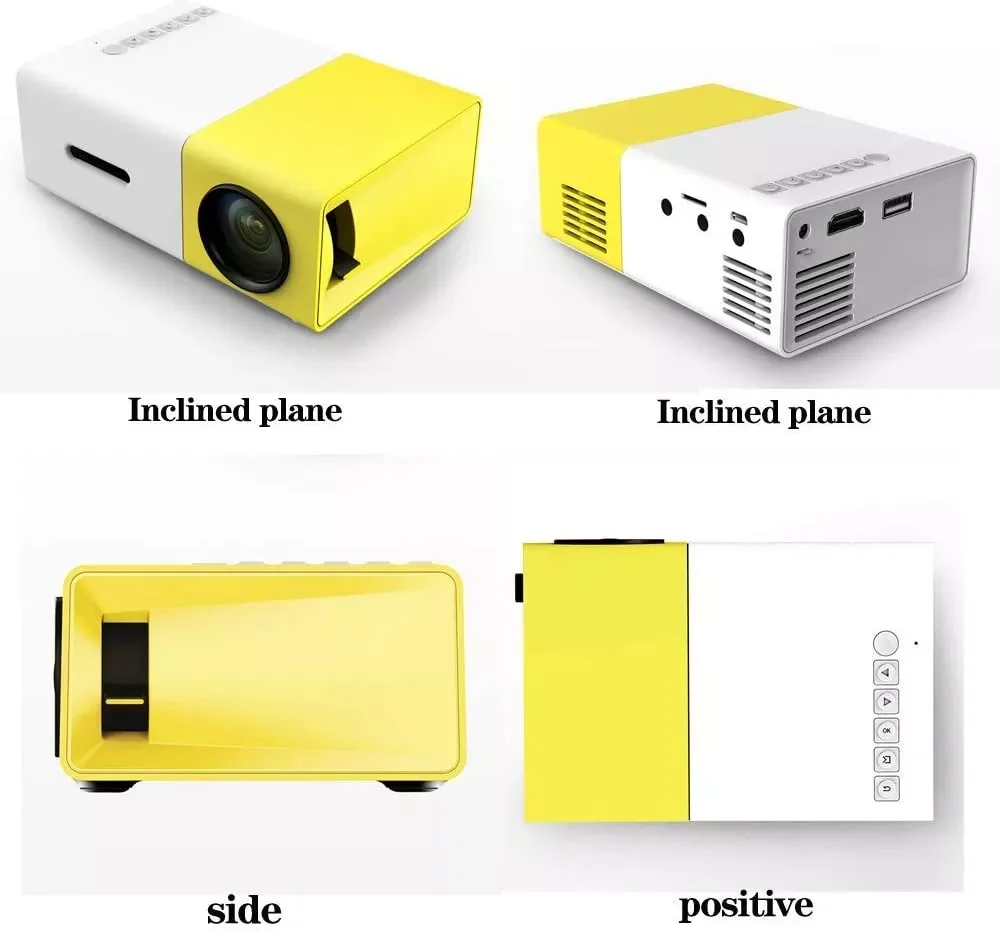 

2023 Yg300 Mini Home Projector Support 3D High Definiton 1080P Handheld Mini Portable Usb Projector International Edition placa