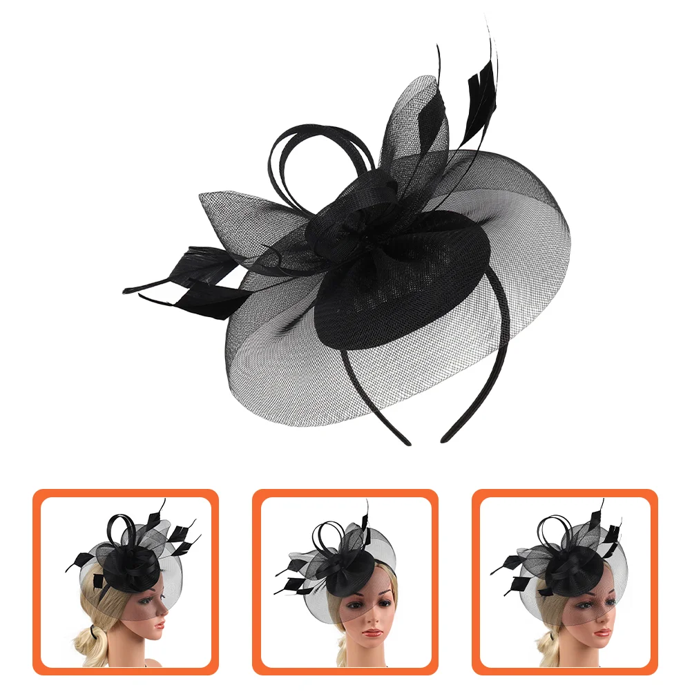 

Barrette Hat Trendy Hats Banquet Headdress Halloween Tea Party Women Fascinators Mesh Wedding Gauze Miss