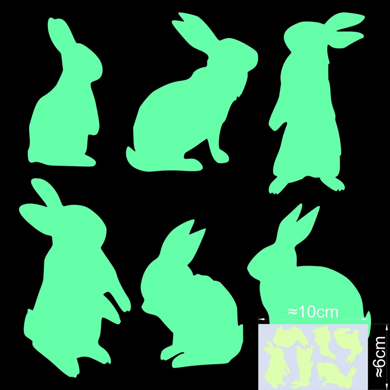 

Светящиеся наклейки кролики