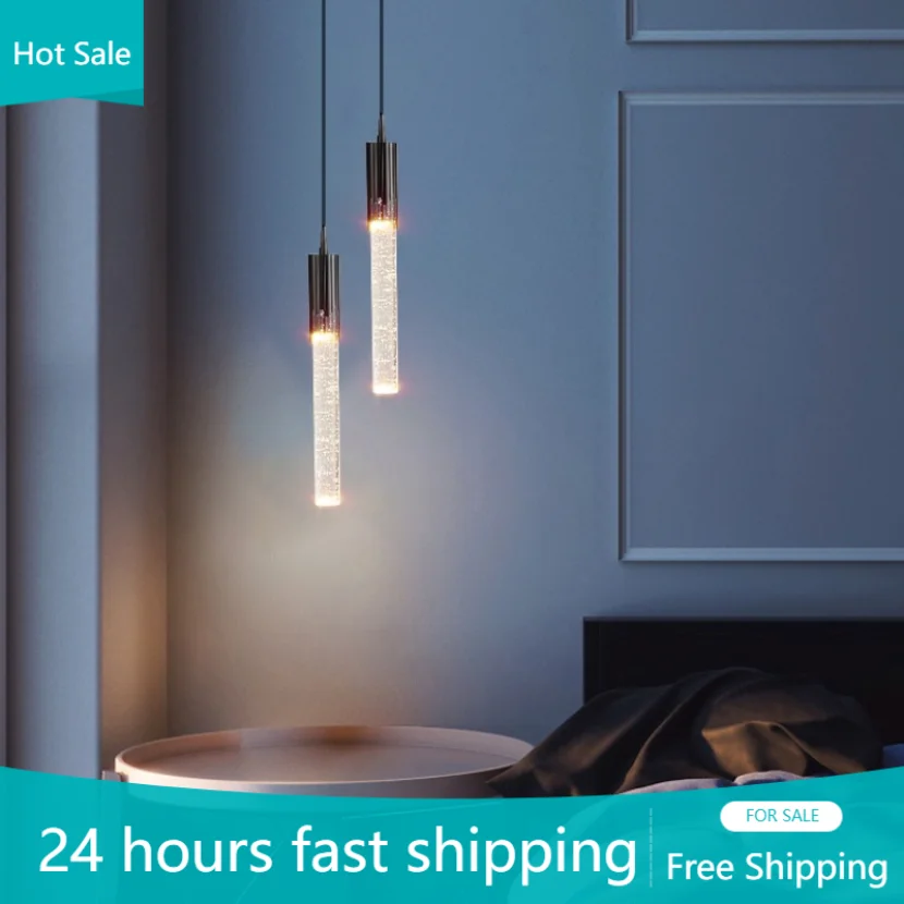 

Хрустальные подвесные светильники для спальни, прикроватного столика, ванной комнаты, современные подвесные светильники, стеклянные входные декоративные потолочные светильники, люстры