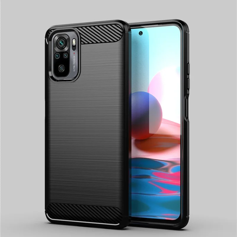 

Чехол для Xiaomi Redmi Note 10 4G, чехол для Redmi Note 10 4G, противоударный защитный бампер из углеродного волокна для Redmi Note 10 4G