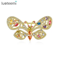 luoteemi fashoin luxury butterfly brooches for women bridal wedding party insects banquet wedding bouquet brooch christmas gifts