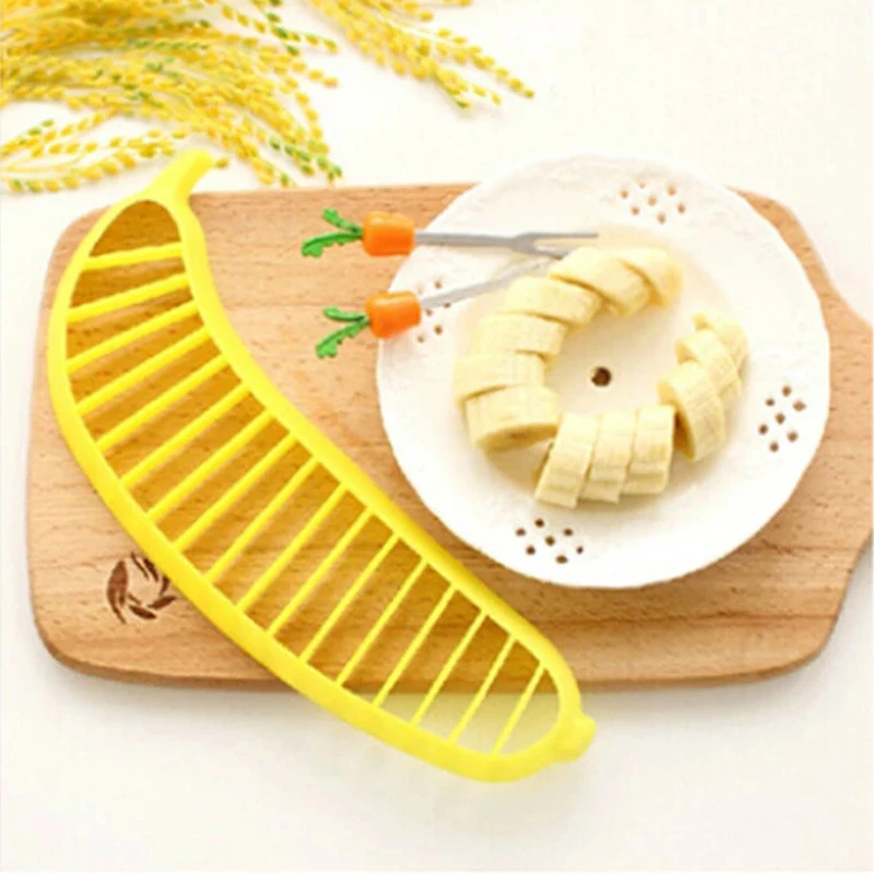 

Banana Slicer Cutter Choppe Creative Cut Fruit Kitchen Accessories Tools Vegetable Sausage Salad Peeler For Home Cooking Gadgets