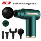 Массажный мини-пистолет, портативное устройство для массажа шеи и мышц тела, высокочастотный Электрический вибратор для фитнеса и ног