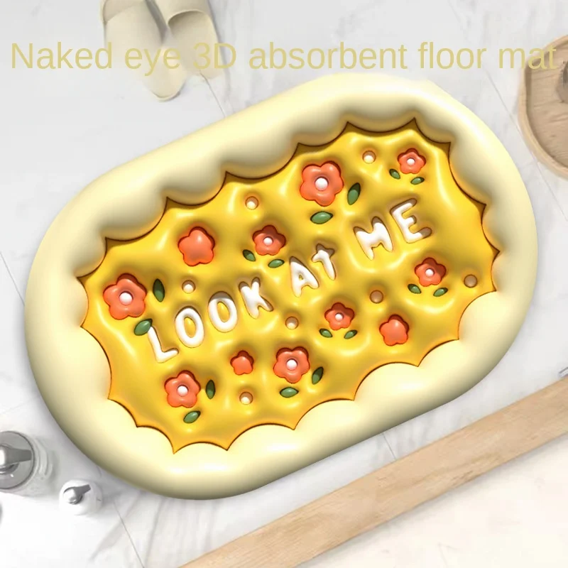 

Коврик для ванной с 3D удлиненными цветами и невооруженным глазом, нескользящий абсорбирующий Быстросохнущий ковер для раковины в ванной комнате Коврик для ванной с 3D удлиненными цветами и невооруженным глазом, нескол