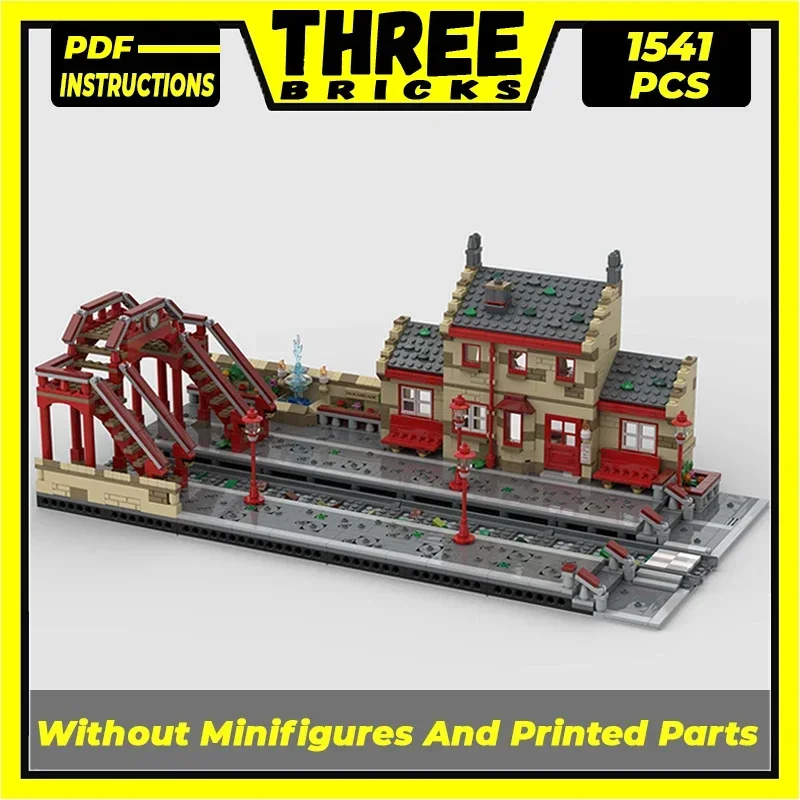 Модель уличной сцены из фильма Moc строительные кирпичи станция Хогмашидера