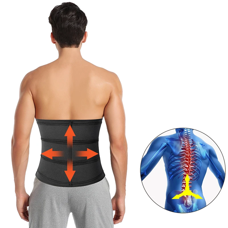 Hot Men Abdomen Reducer Sauna Body Shaper Fitness Sweat Trimmer Belt Waist Trainer Belly Slimming Shapewear Waist Trainer Corset