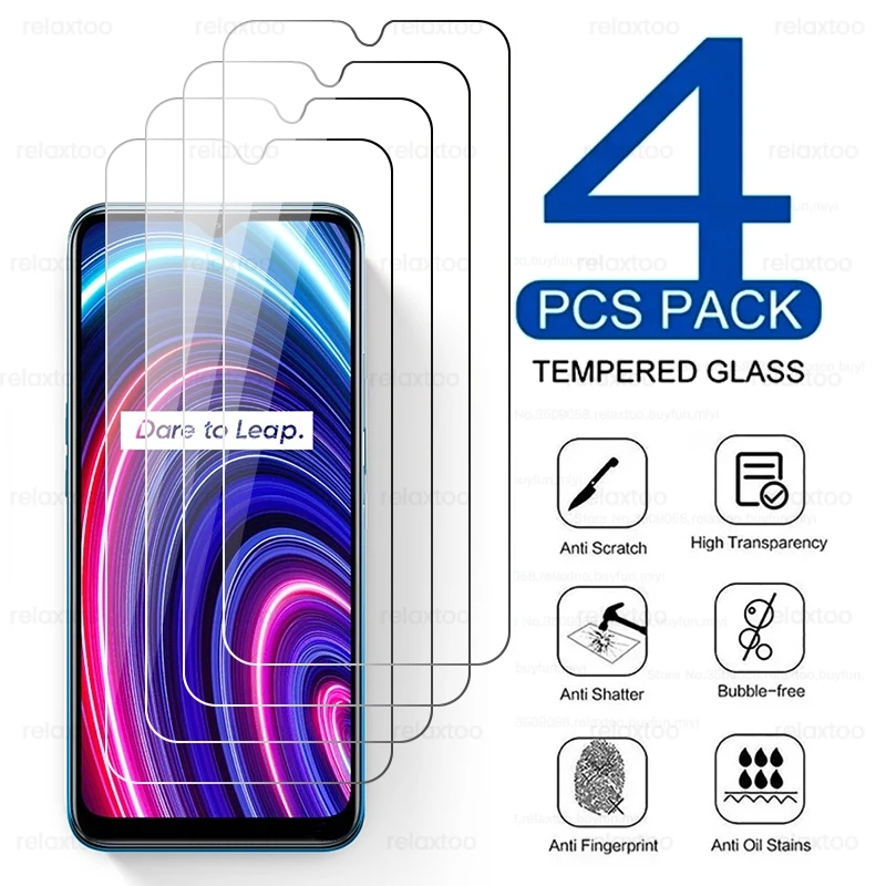 

Закаленное защитное стекло для Realme Realmi Kingdom Relme C25Y C25 Y C 25Y RealmeC25Y 2021 6,5 дюйма, 4 шт., защитная пленка для экрана