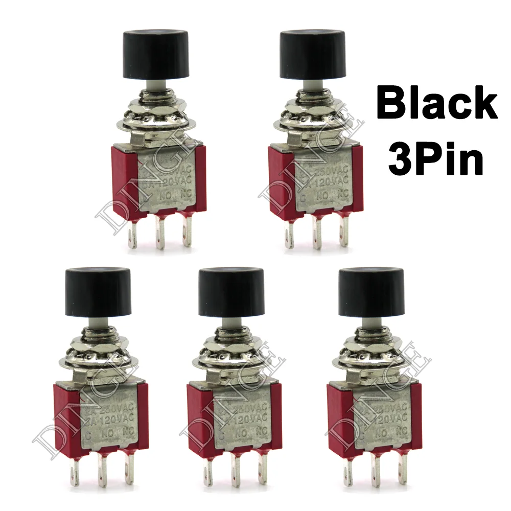 5 шт. PS-102 PS-202 мини-мгновенный автоматический возвратный кнопочный переключатель