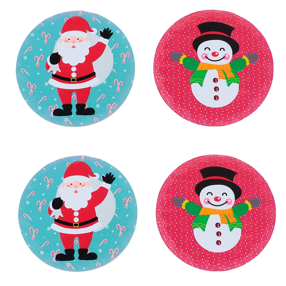 

Cup Holder Christmas Coasters Ceramic Absorbing Coaster Car Housewarming Gift Water Cupholder Holiday Pottery Moisture Mat
