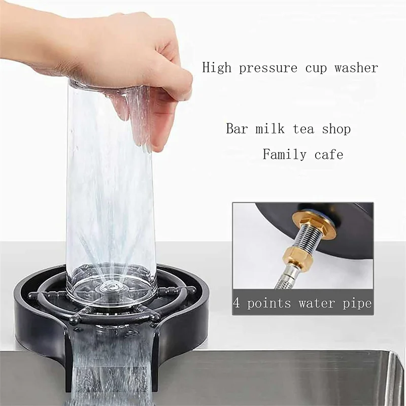 Faucet Glass Rinser for Kitchen Sink Automatic Cup Washer Bar Glass Rinser Coffee Pitcher Wash Cup Tool Kitchen Sink Accessories