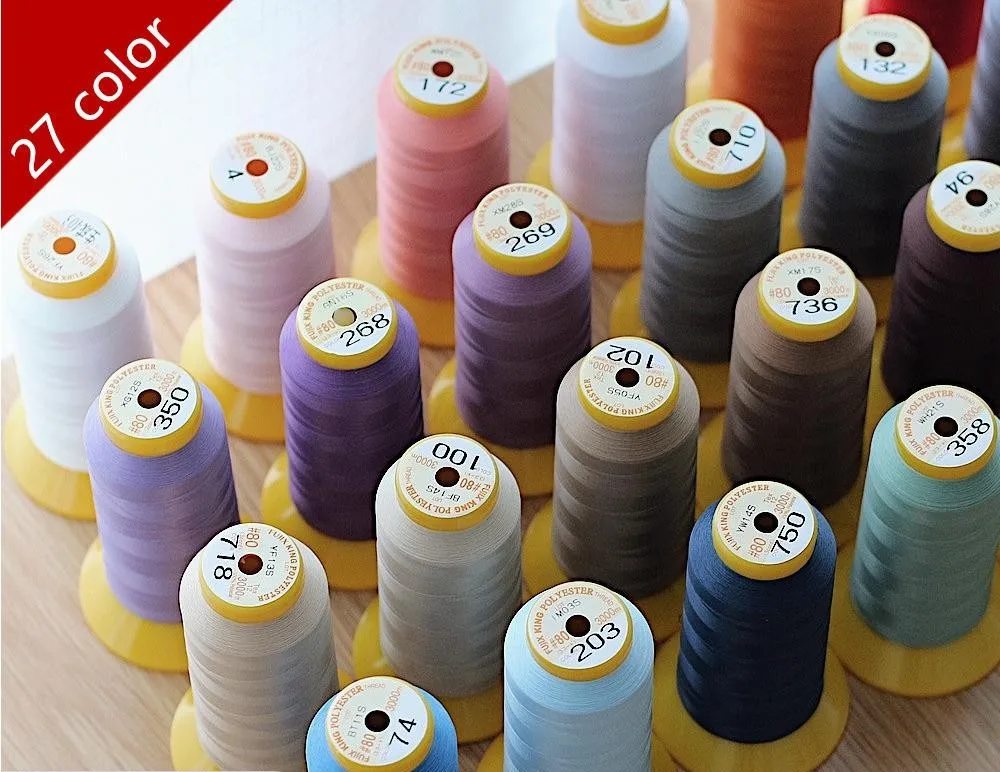 Швейная нить из полиэстера для шитья, 1 рулон = 3000 метров, Япония, king fujix NO.80