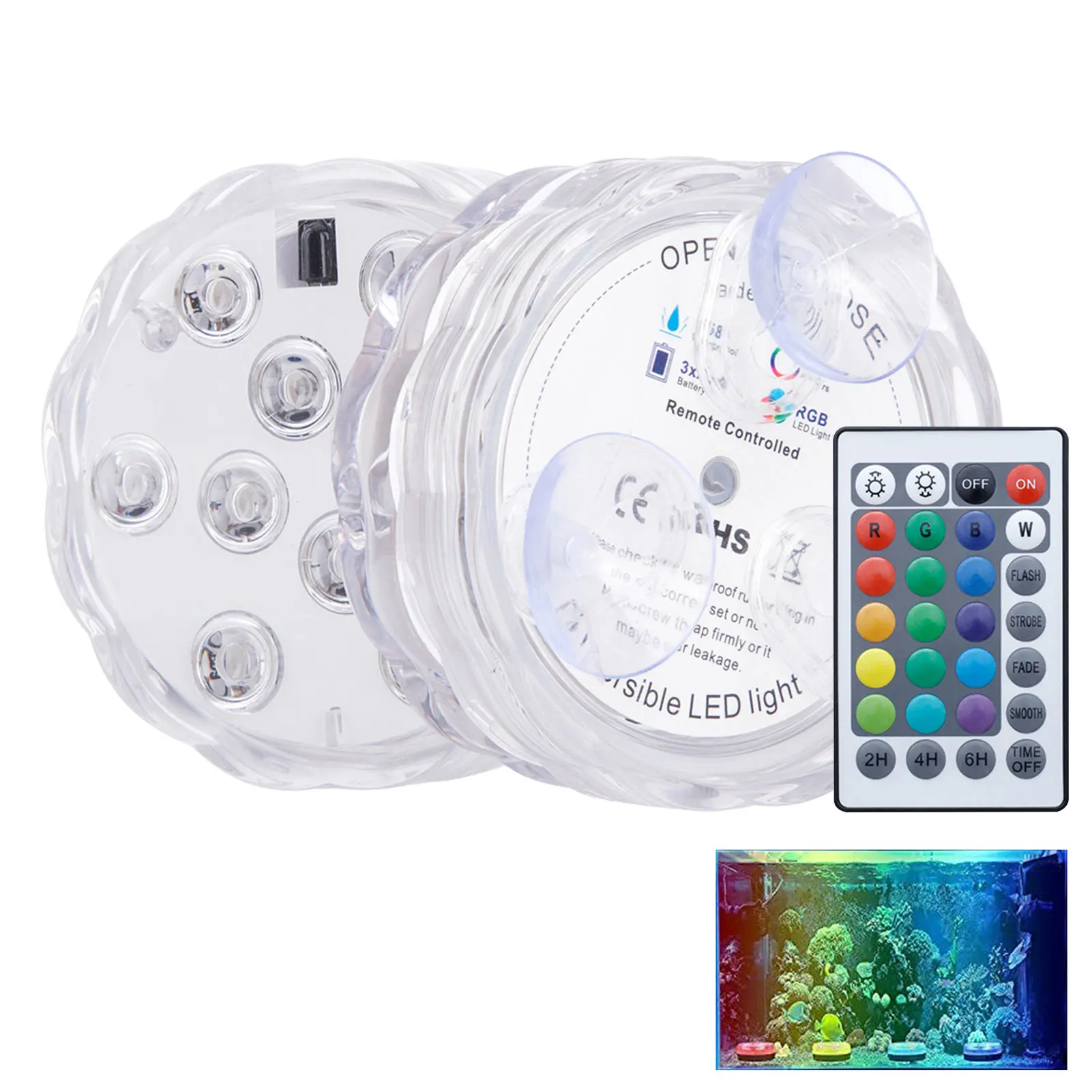 

Pool LED Lights Waterproof 16 Colors Changing Pool Light 16 RGB Color Changing Underwater LED Lights Swimming Pool Lights For