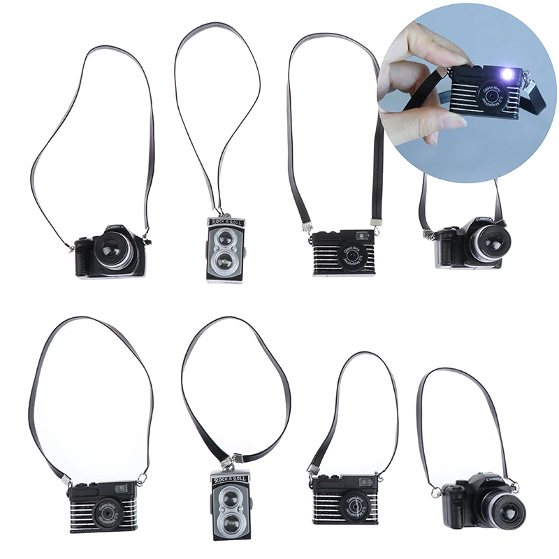 

1:12 Dollhouse Miniature Mini Belt Camera Model Doll Accessories Decoration Toy