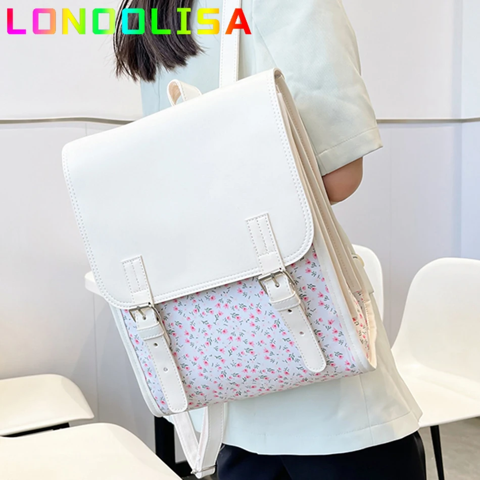 

Women's Cute Flower Backpack Fashion Back Pack Bags for Girls Luxury Korean Style Rucksack Mochilas Kawaii Summer Style Bagpacks