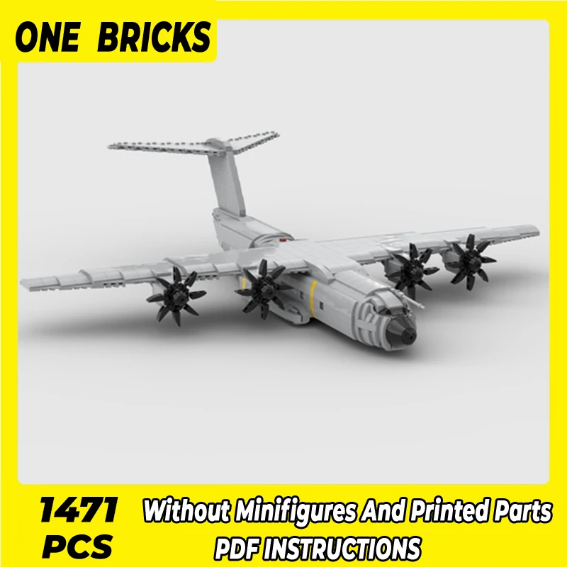 

Moc Building Blocks Military Model Transport Aircraft Technical Bricks DIY Assembly Construction Toys For Childr Holiday Gifts