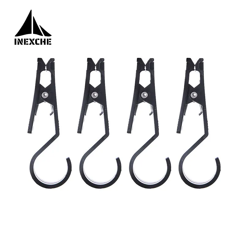 

4 Pcs/set Outdoor Tent Canopy Cloth Clip Hook Holder Portable Storage Hook Multifunctional Tool Tent Camping Accessories