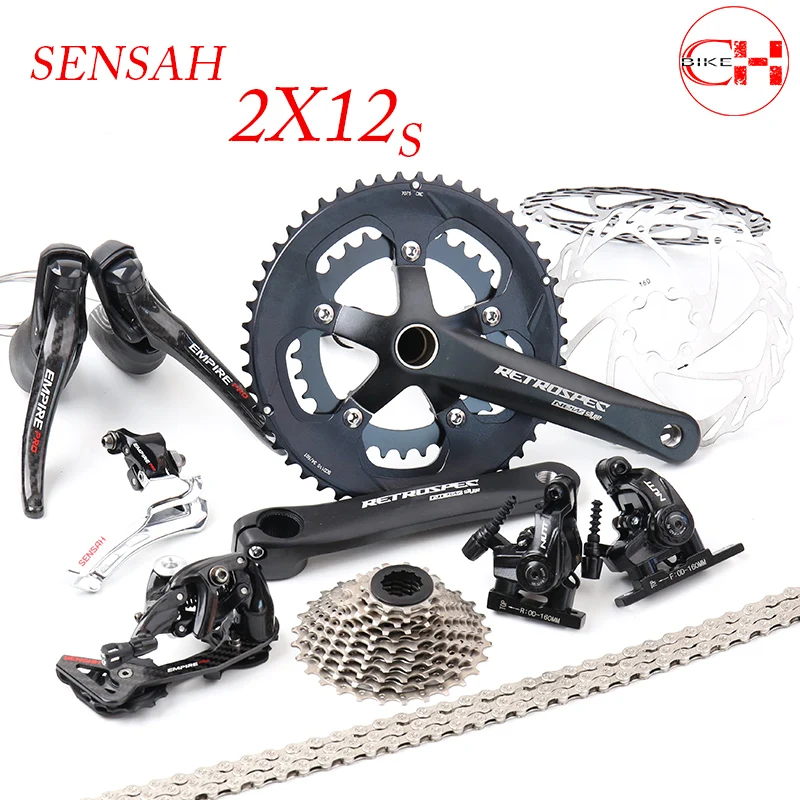 SENSAH EMPIRE PRO 2X12 24 Speed GXP Road велосипедный переключатель Groupset Carbon Shifter механический