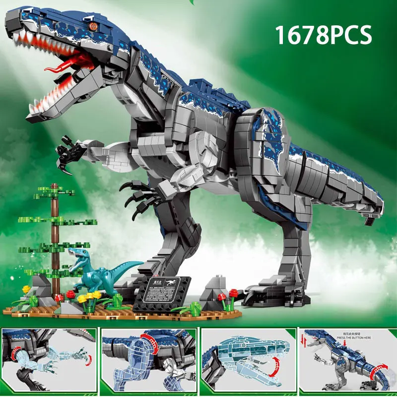 

Jurassic Dinosaur Big Baryonyx Block Set DIY Dino World Model Building Brick Toy For Boy Children