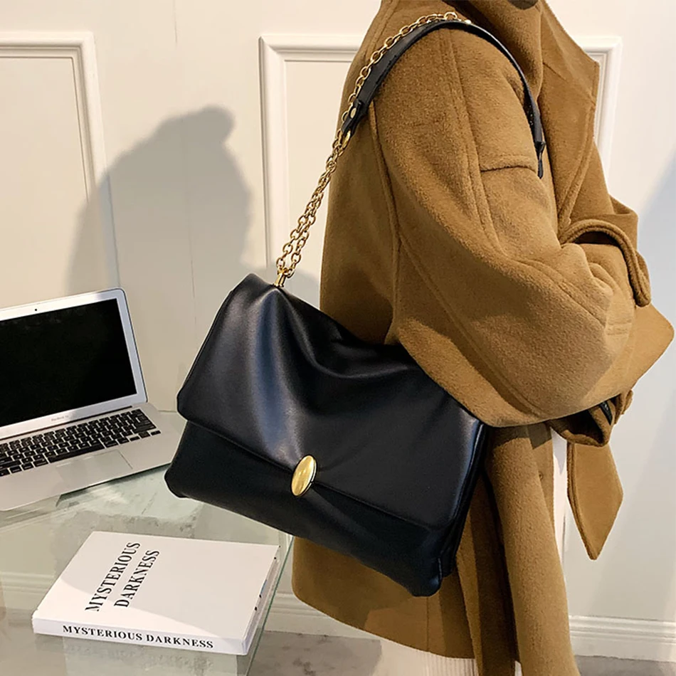 

Luxury Brand Women's Shoulder Bag Top Quality PU Leather Designer Chain Ladies Handbag Hot Sale Fashion Female Crossbody Bag Sac