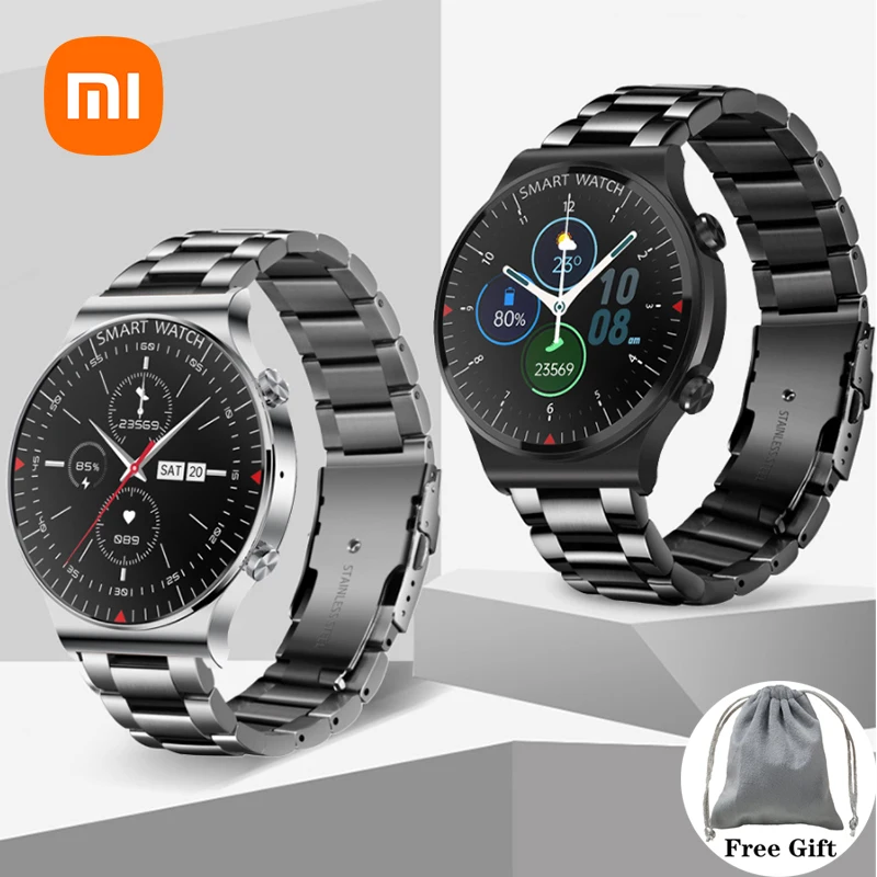

Смарт-часы Xiaomi мужские с Bluetooth, фитнес-трекером и тонометром