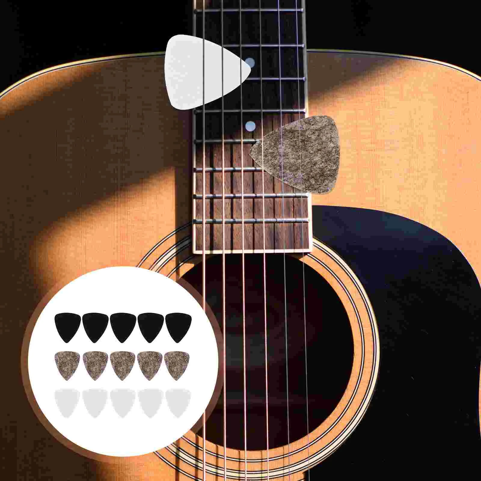 

Guitar Picks Felt Ukulele Plectrum Pickfinger Replacement Autoharp Plectrums Electric Bass Instrumentacoustic Practical