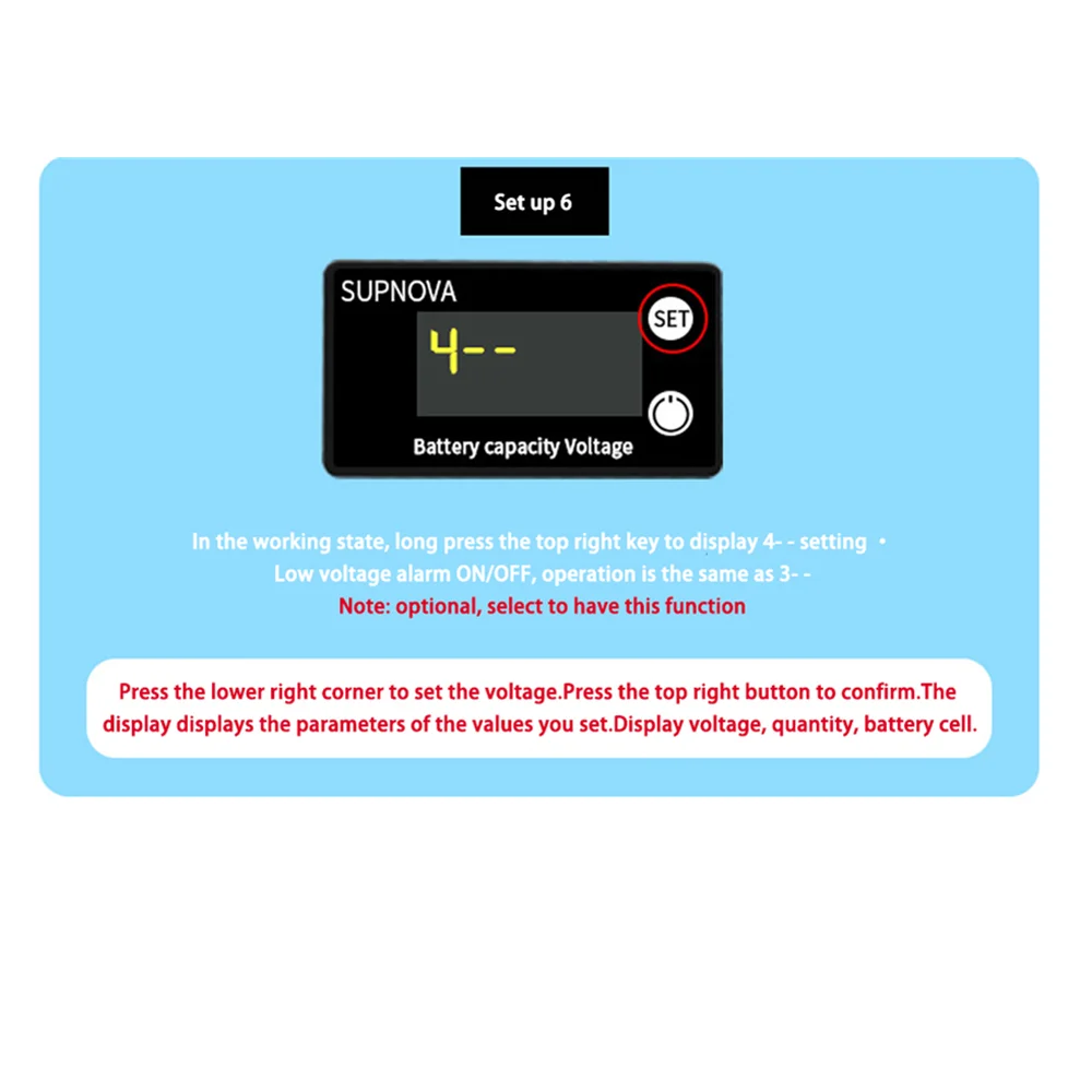 Индикатор емкости аккумулятора постоянного тока 8 В-100 В свинцово-кислотный