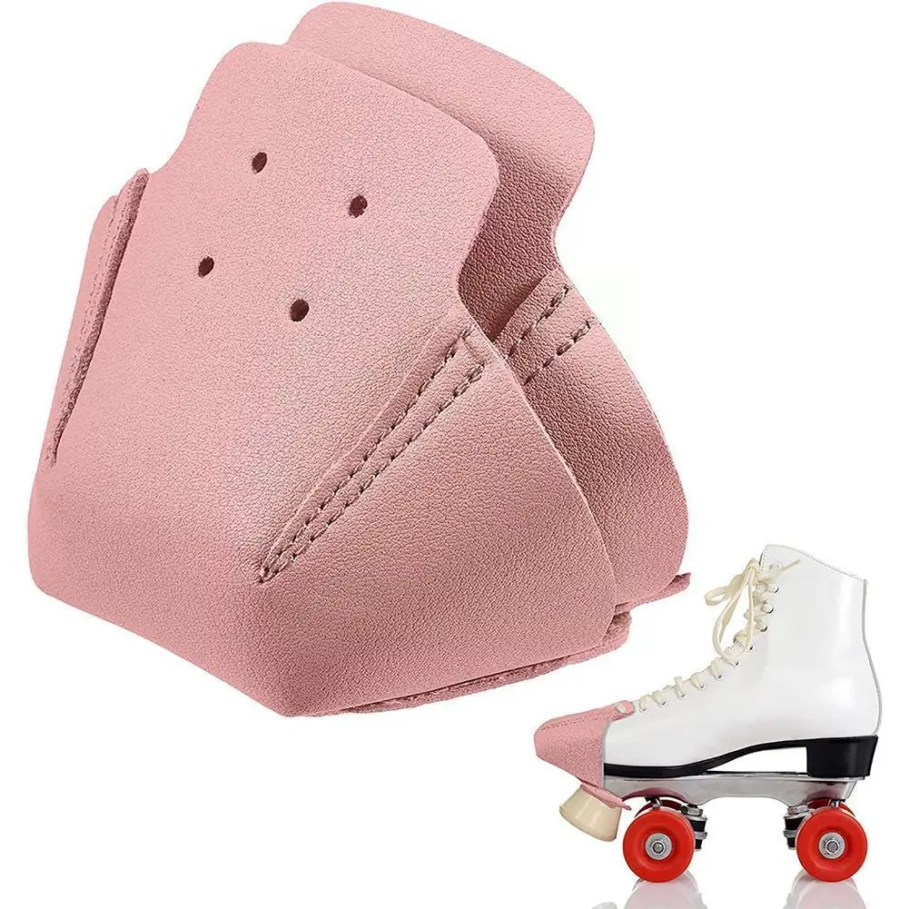 

1 Pair Toe Cap Guards Protectors Pu Leather Roller Skate Cap Protectors With 4 Holes Toe Cap Guard Protectors For Roller Sk O1m7